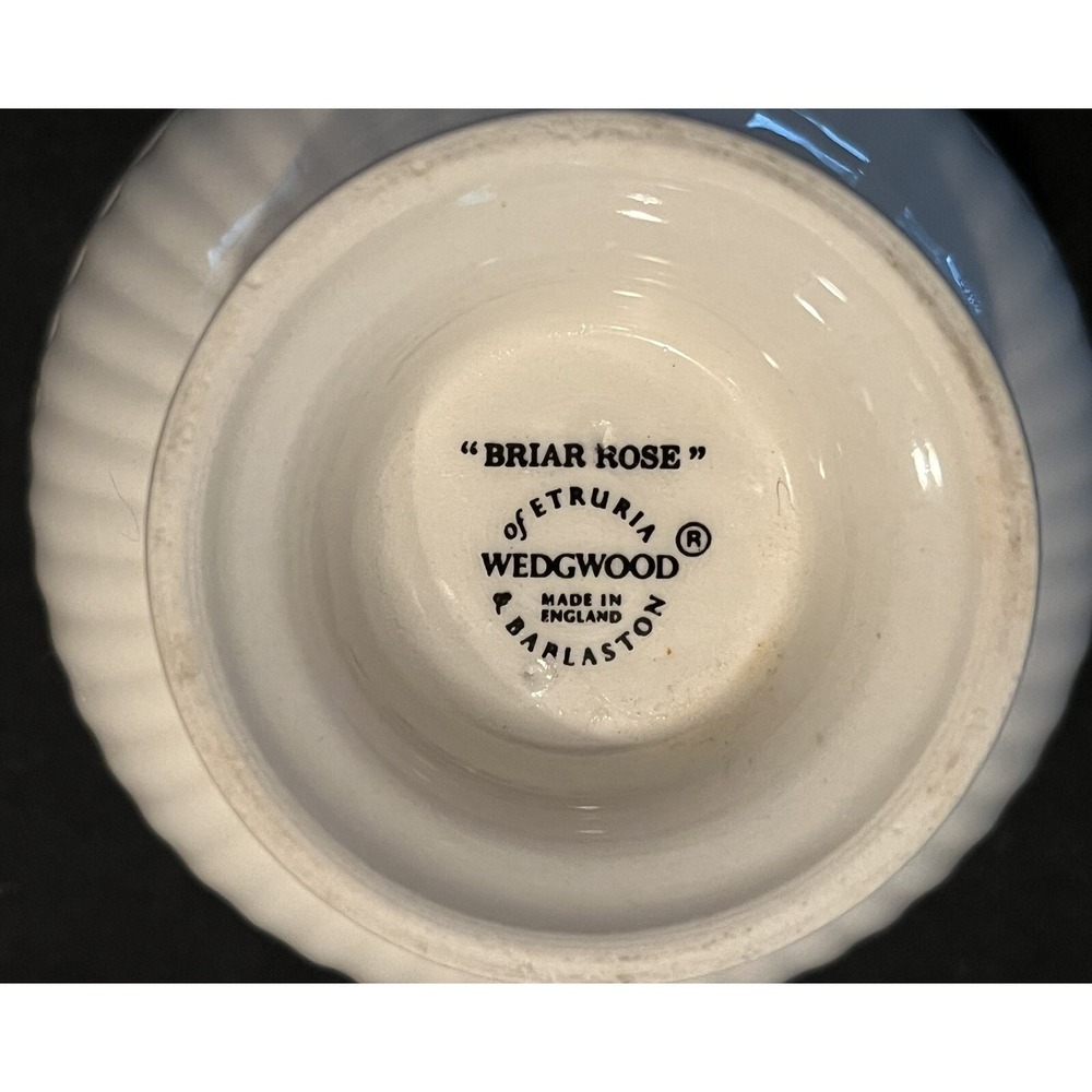 RARE Wedgewood Of Etruria & Barlaston Briar Rose Open‎ Sugar Creamer & 4 Cups - Picture 3 of 8